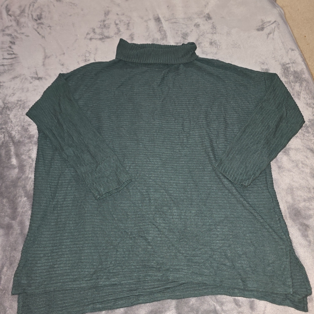 TIME AND TRU (XXXL) Green Sweater Long Sleeve Turtleneck Dress